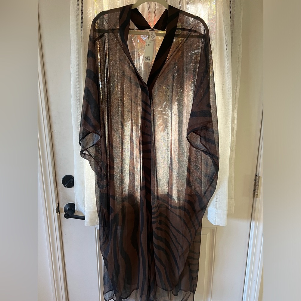Zebra kaftan bathing suit coverup